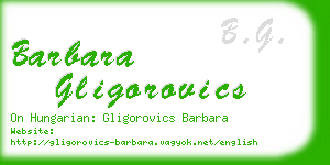 barbara gligorovics business card